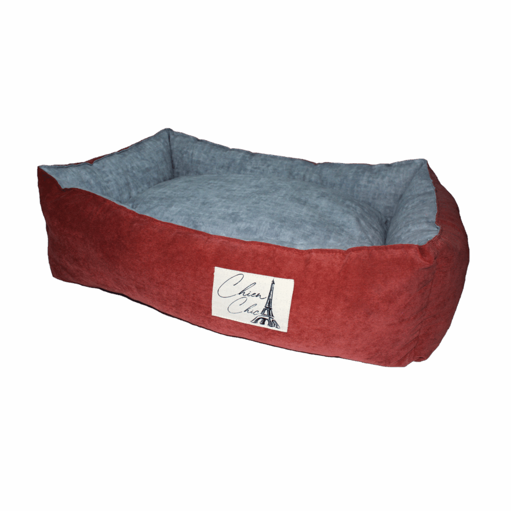 CANVAS LOUNGER - LARGE 32" (GREY/BLUE) - Image 1