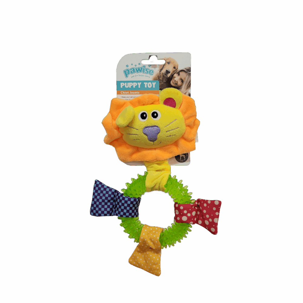 TPR LION RING PUPPY TOY - Image 1
