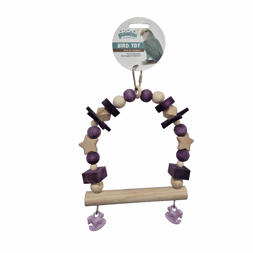 BIRD TOY # 2 - WOODEN SWING - Image 1