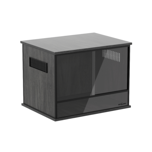 WOOD/GLASS VIVARIUM - 60x45x45cm BLACK - Image 1